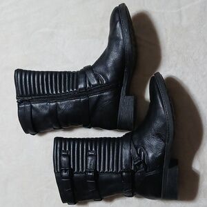 Arturo Chiang Sacha Leather Moto Boots Size 10